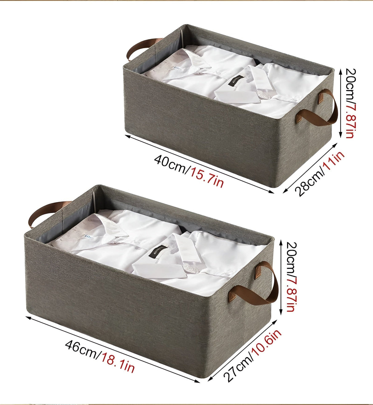Fällbara förvaringskorgar – Praktiskt 3-pack | Idealisk för kläder, leksaker och mer Carvallo