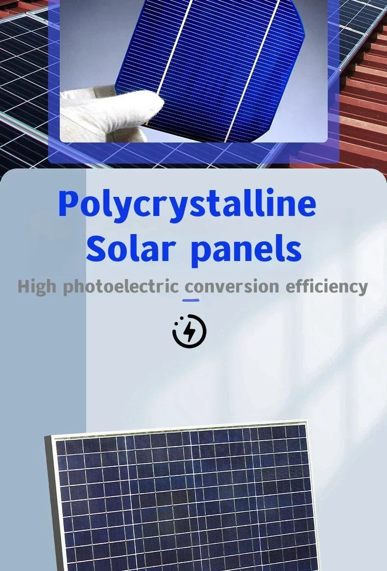 Carvallo-Panel-Set Sunovate 1000 | 500–1000W effekt | Bärbar & Vattentät | För husbil, båt & trädgård | 39 × 33 × 1,5 cm Carvallo