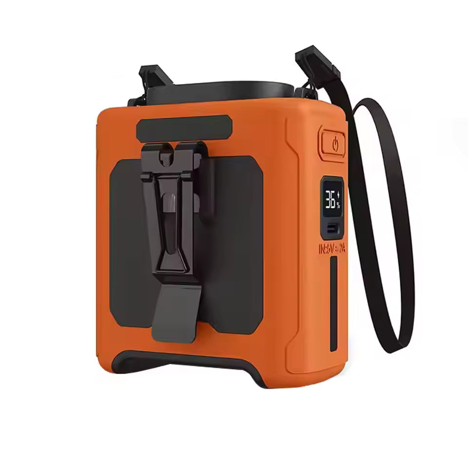 Royaleva 6000mAh Utomhus Bärbar Midje Fläkt för Kall Luft Carvallo