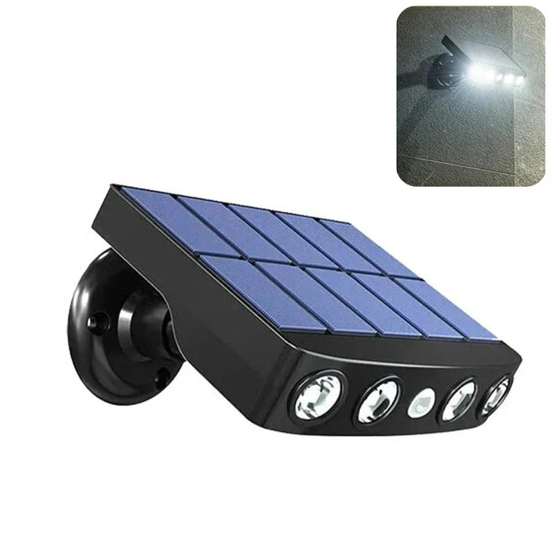 Carvallo MotionSolar | LED vägglampa med rörelsesensor | Solarbetriven & Vattentät | 4 LEDs Carvallo