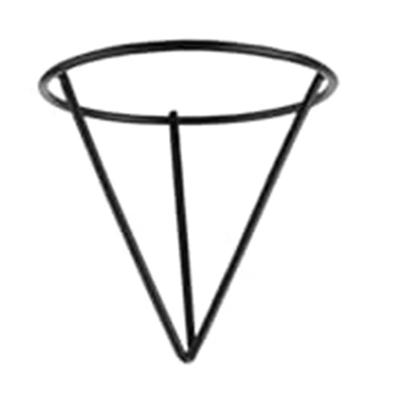 Carvallo 2-pack växtstativ i metall | Triangel-design med transparent hydrokulturskål | 8,5 × 8,5 × 7,5 cm | För hem & kontor Carvallo