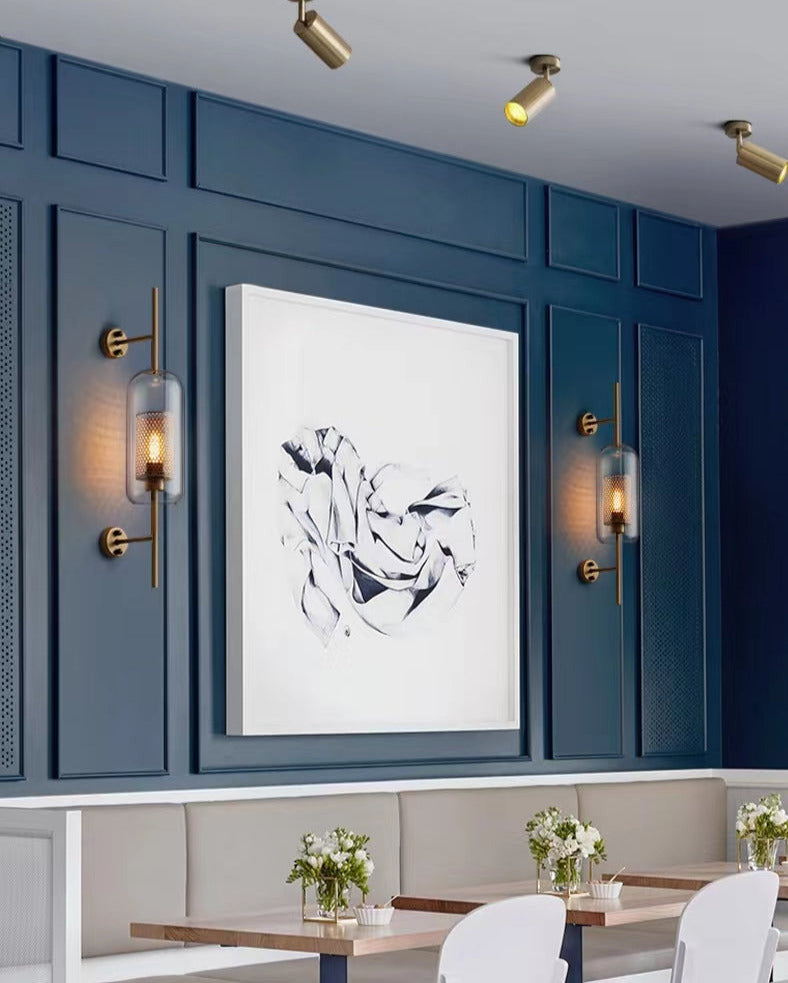 Rayvia Adriel - Modern honungskaka mässing & glas vägglampa Carvallo