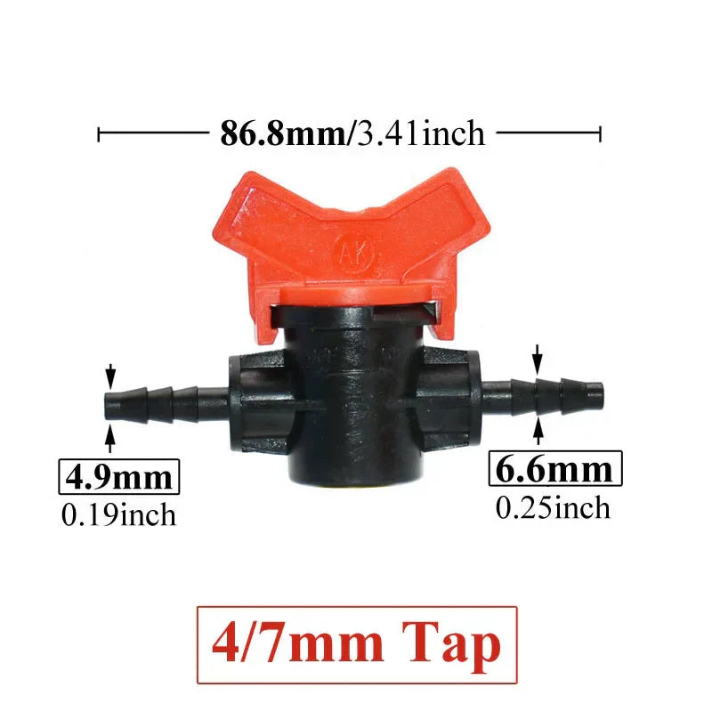 Carvallo FlowTura ConnectPro | Mini-kula ventil med slanganslutning och gänga | För trädgård, PE-slang och droppbevattning Carvallo