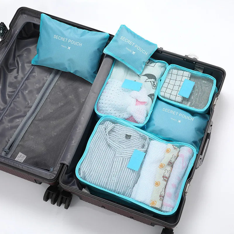 Carvallo Packwürfel Set | 6-delat | Vattentät & Extra Volym | Resväska Organizer för Herrar Carvallo