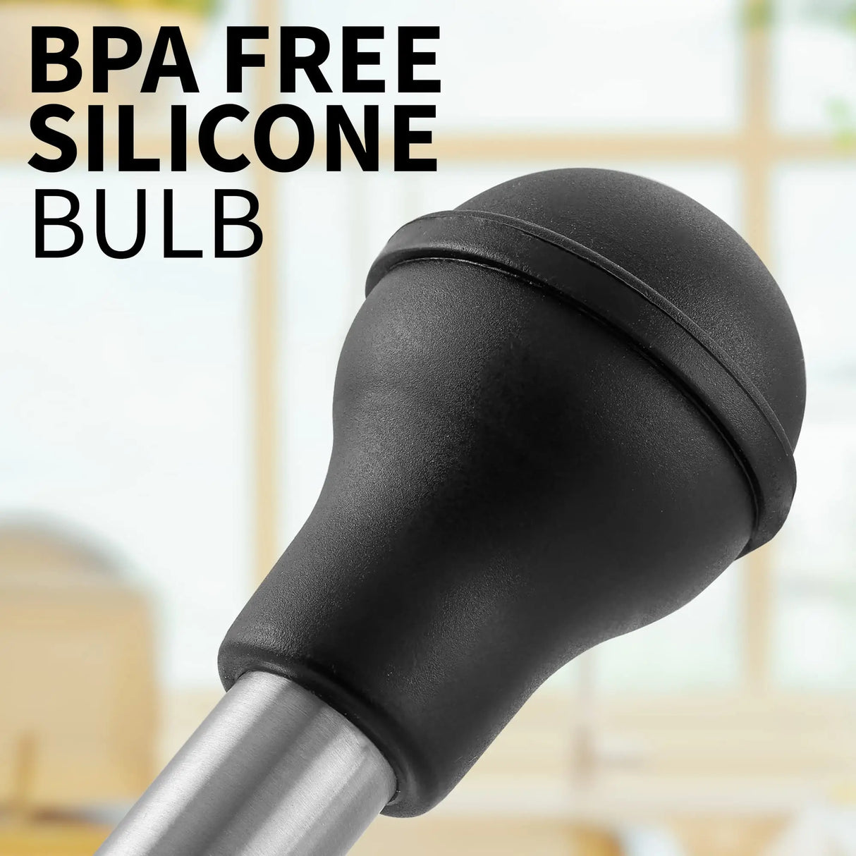 Carvallo Bratenspritze | Med rostfria munstycken & silikonpump | För marinader & skyddssås | Perfekt för BBQ, kalkon & stek Carvallo