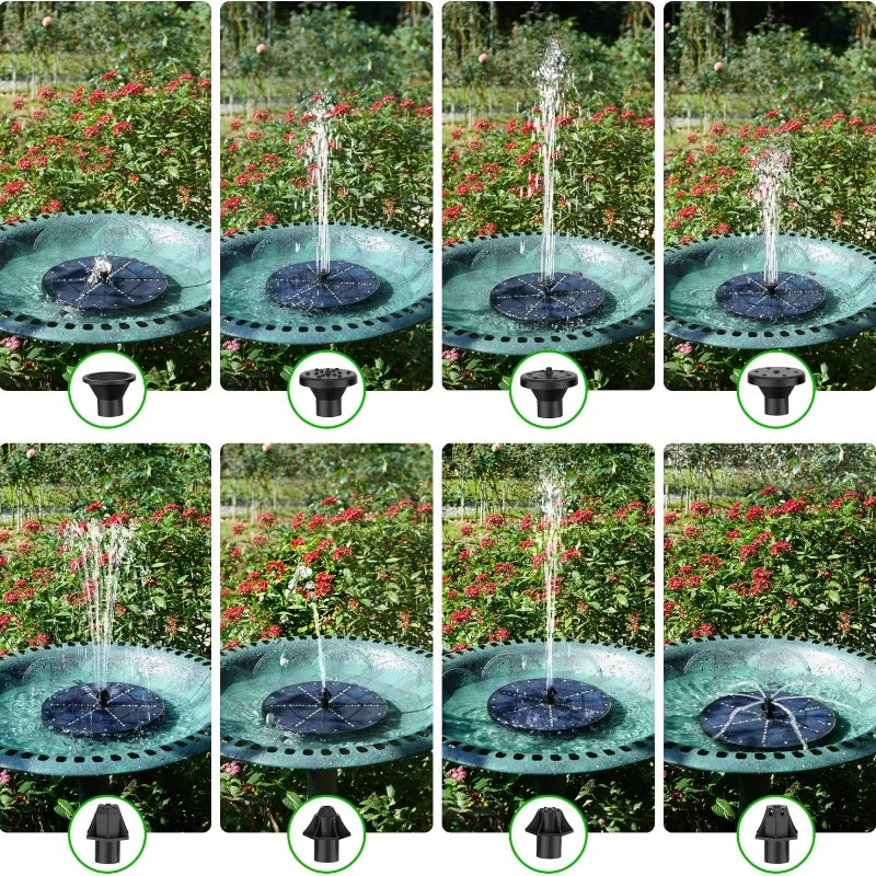 Carvallo AquaLuce 4W | Med 60 LEDs & 2000 mAh batteri | Automatisk vatten- & ljusfunktion | För dammar, fågelbad & trädgård Carvallo