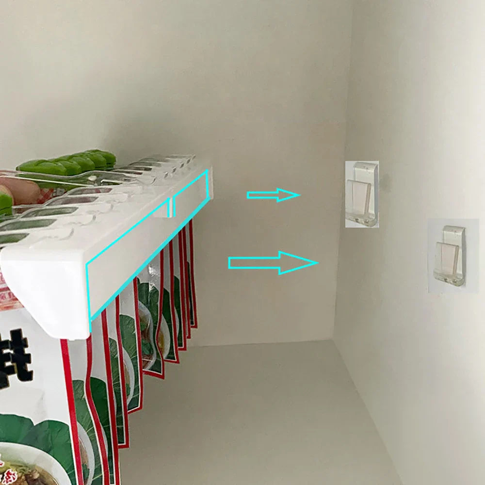 Carvallo-Kryddhållare ClipSpice | Uten borring monterbar kryddhylla med låsklipp | För påsar, småpåsar & kryddor Carvallo