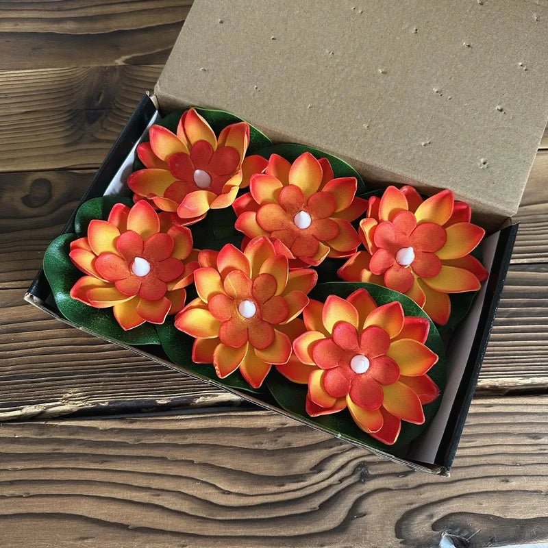 Carvallo Lotuslampa LUMILYA | LED Vattensensor | Varmvitt ljus | För damm, trädgård & fester Carvallo