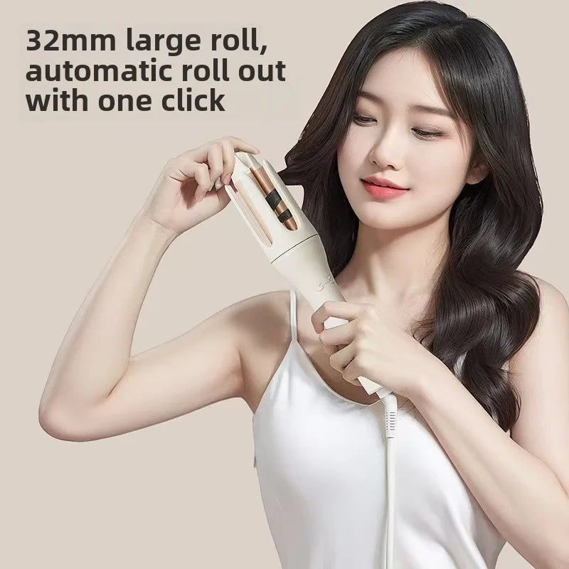 Carvallo Lockenstäbe Styliona SpinWave | Rotating Curler & Straightener in one | Tourmaline-Ceramic | Ø 3,1 cm+ Carvallo