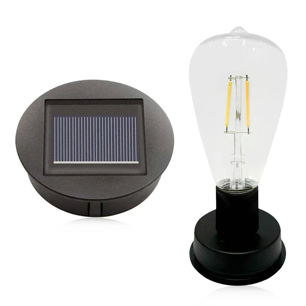 Carvallo Solarlampa grund 8 cm med LED-ljuskälla | Automatik På/Av | IP44 Väderbeständig | För Trädgård, Camping & DIY-Dekor Carvallo