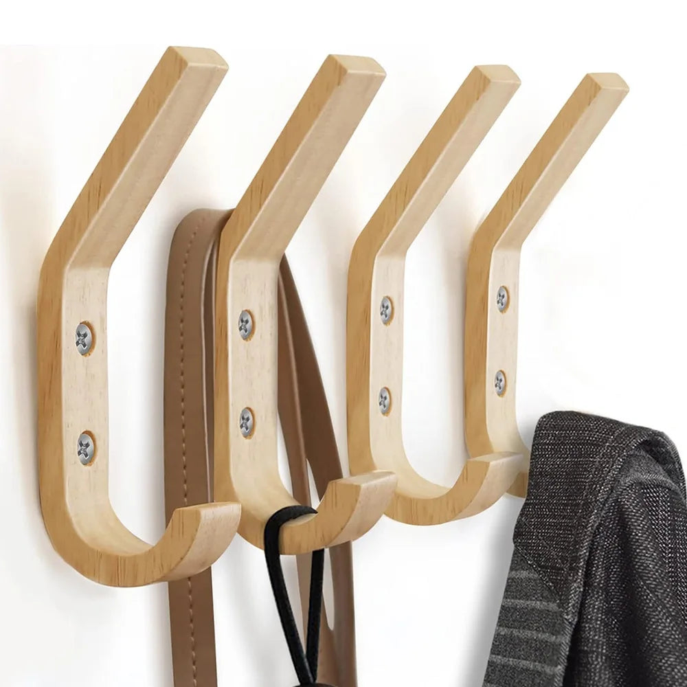 Carvallo Set Naturivo | 2/4 stück | Väggmonterad & Dekorativ | Massivträ | För jackor, nycklar, väskor & accessoarer Carvallo