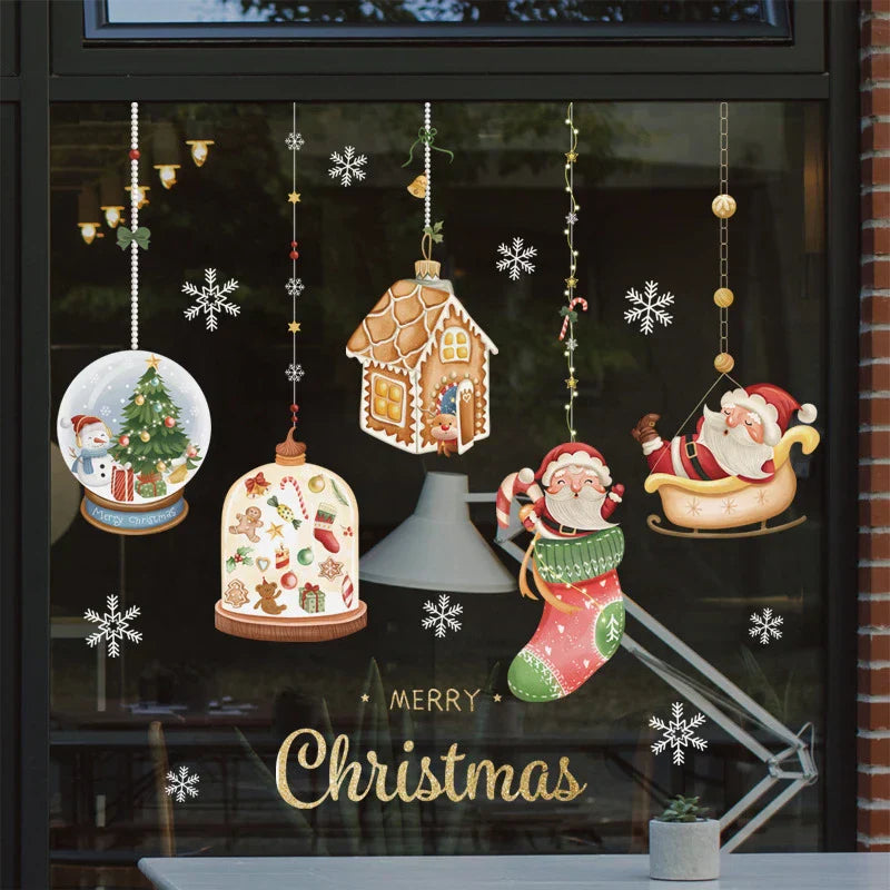 Fönsterdekoration - Festlig dekoration med jultomte och djur för en mysig jul Carvallo