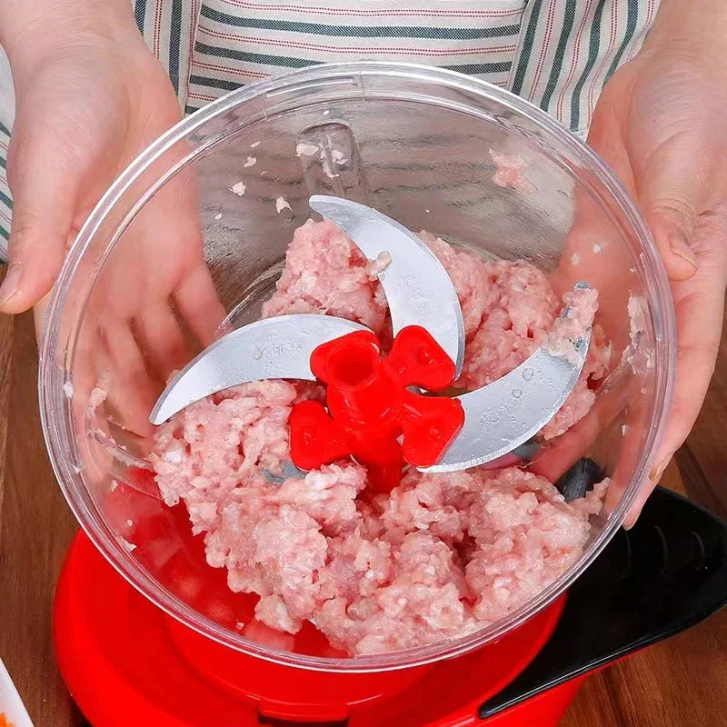 Carvallo EcoChop Manuell Vitlök- & Grönsaksavskärare | Rostfria blad | 16×16×13,5 cm | Multifunktionell köks hackare Carvallo