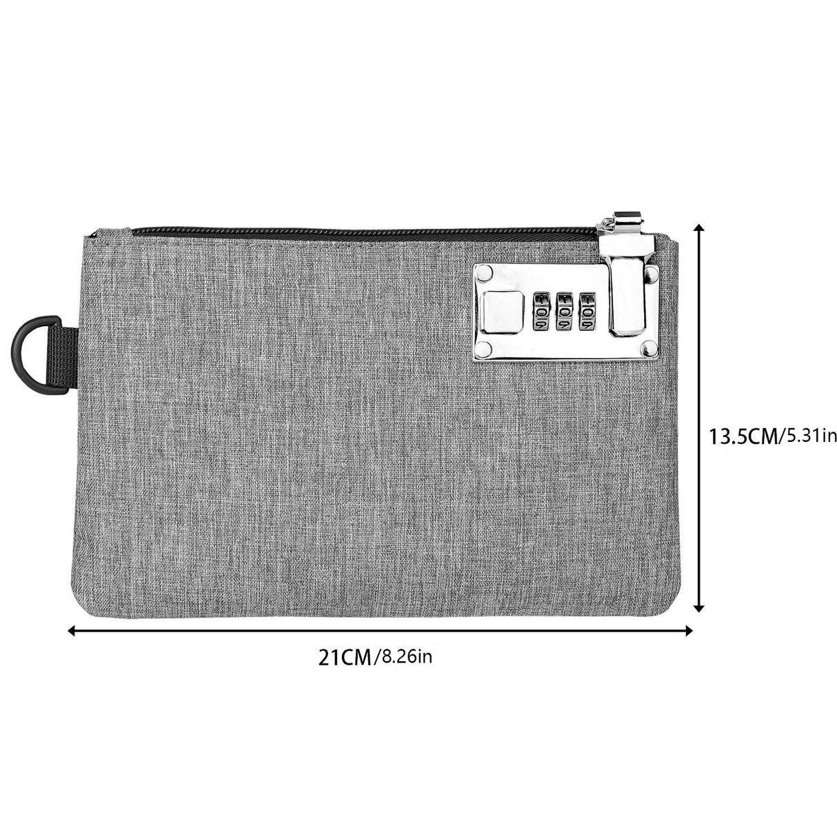 Carvallo SecuroLock | Med kombinationslås | 21 × 13,3 × 2 cm | För kontanter, kort & pass Carvallo