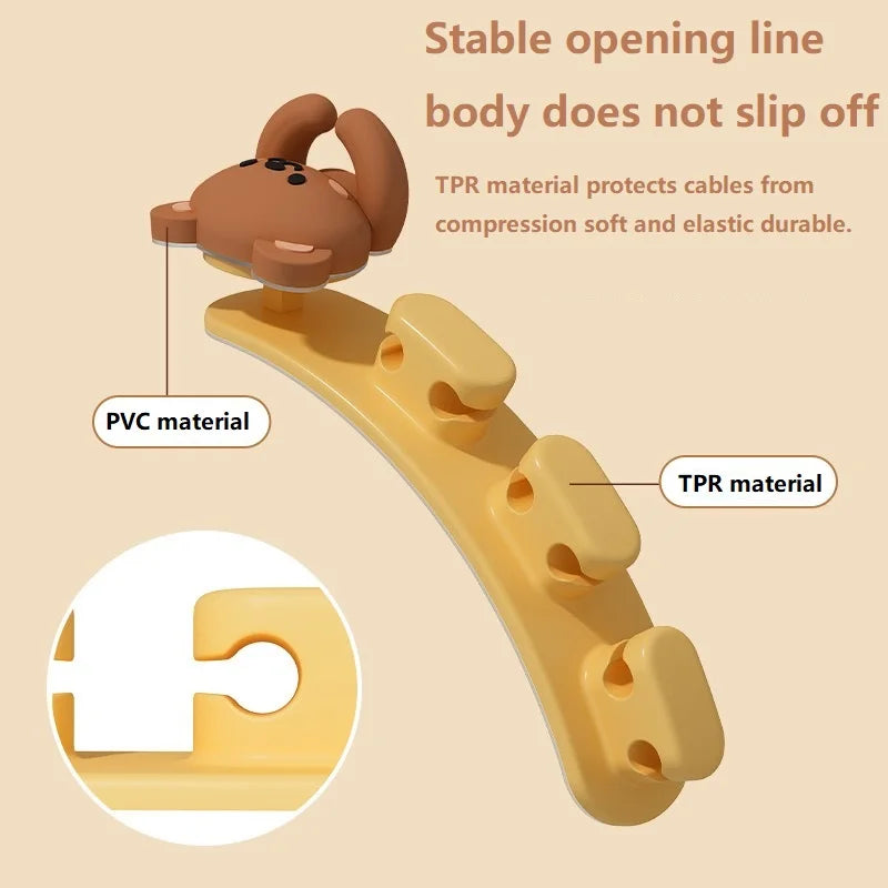 Carvallo Tierische Kabelhalter | Självhäftande & Platsbesparande | Skrivbordsorganisatör för laddkablar & USB Carvallo