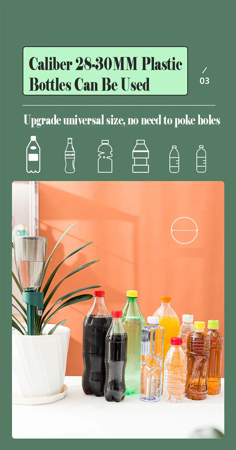 Carvallo Bewässerungsaufsatz | För PET-flaskor | Droppbevattning med hastighetsreglering | 2-pack Carvallo