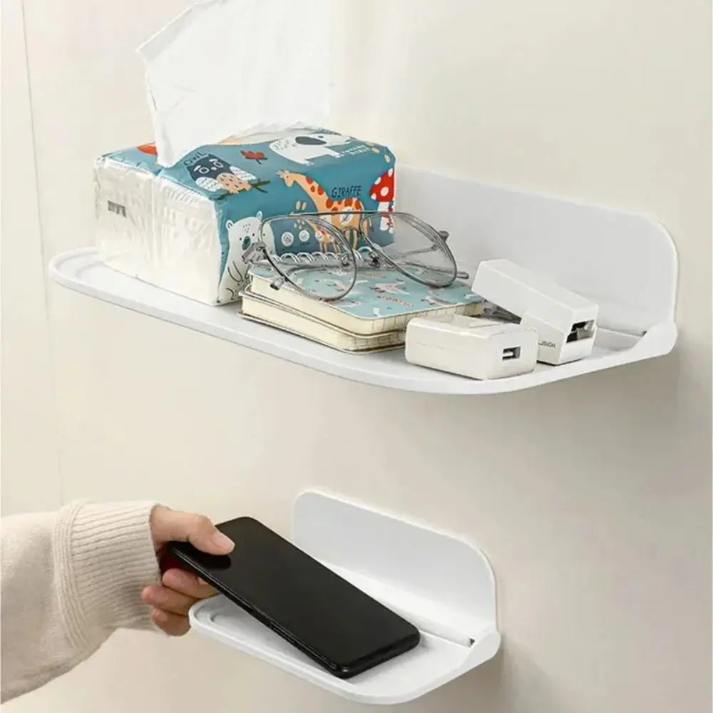 Carvallo FoldoFix SmartShelf | Fällbar hylla utan borrning | Platsbesparande & Mångsidig | 18×11 cm / 30×19 cm Carvallo