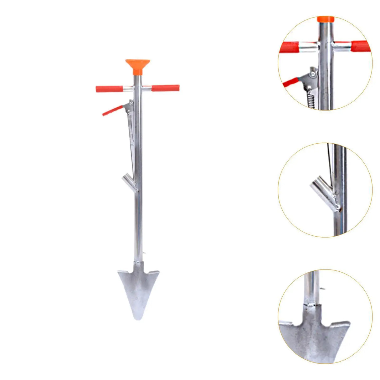 Carvallo DuoSpreader Multifunktionell gödsel spridare med skopa | 85 cm höjd | Robust järn | För fruktträd, majs & trädgårdsarbete Carvallo