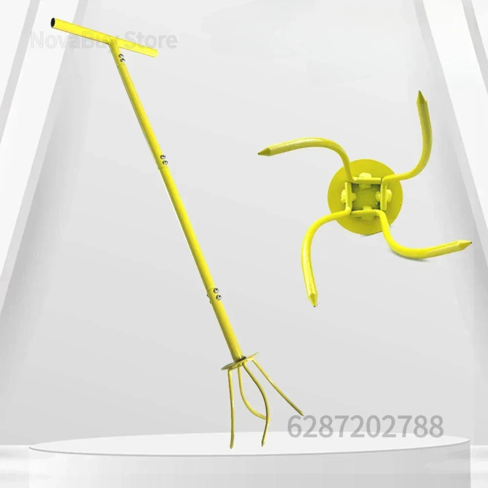 Carvallo Ergonomisk Bakhackare med T-handtag | Höjdjusterbar | För Trädgård & Rabattvård | Manuellt Grävverktyg Carvallo