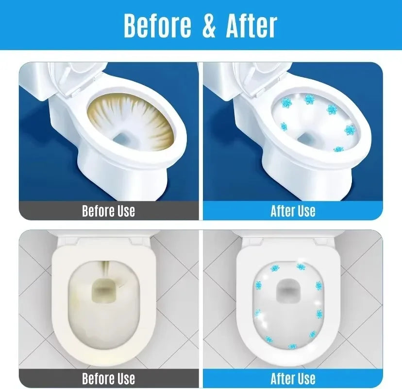 Carvallo WC-Gelblommor | Doftgel för toalett & urinal | Rengörande, Antibakteriell & Dekorativ | 12 blommor per stick Carvallo