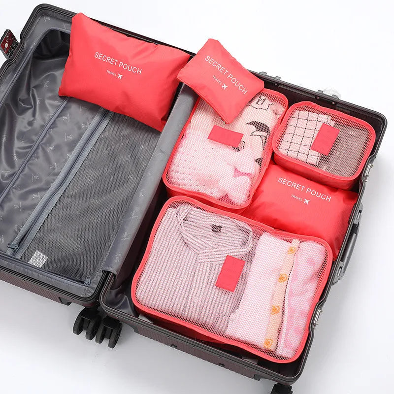 Carvallo Packwürfel Set | 6-delat | Vattentät & Extra Volym | Resväska Organizer för Herrar Carvallo