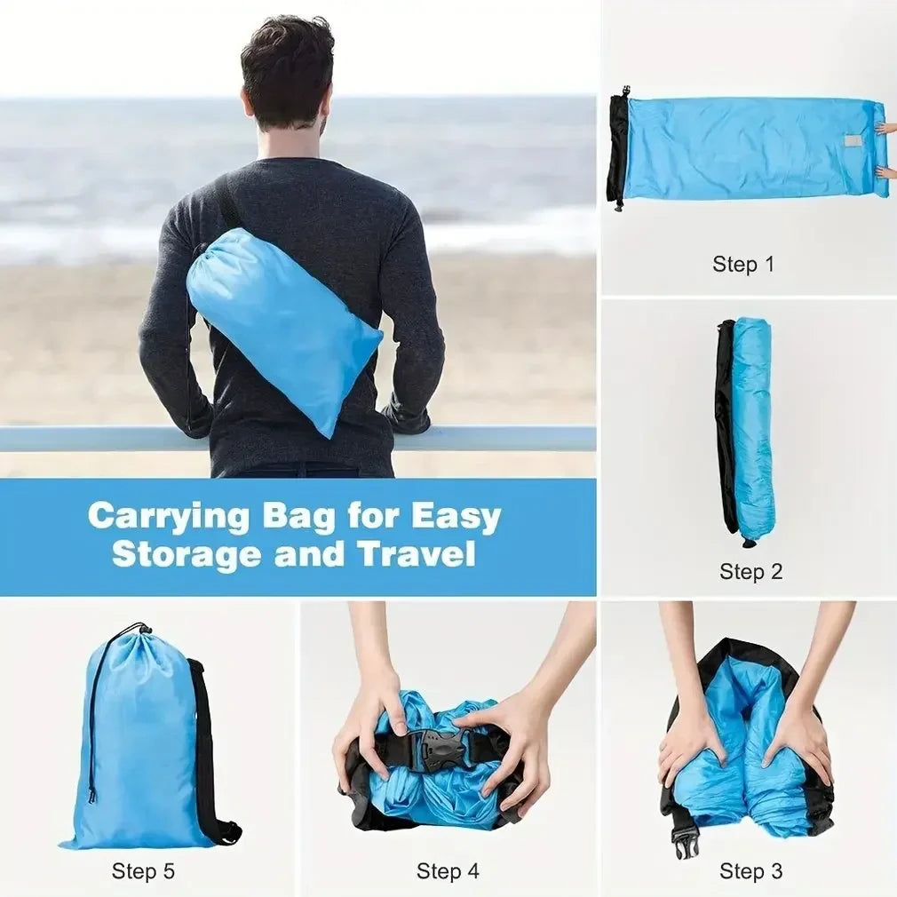 Carvallo Uppblåsbart Soffa Utomhus | Bärbar Luftsoffa för Camping & Strand | Med Nackstöd & 30h Hållbarhet Carvallo