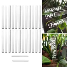 Carvallo LabelSet Växtetiketter Akryl Transparent | 26-delars Set inkl. Pennor | Återanvändbar & Vädertålig | 12x1 cm Carvallo