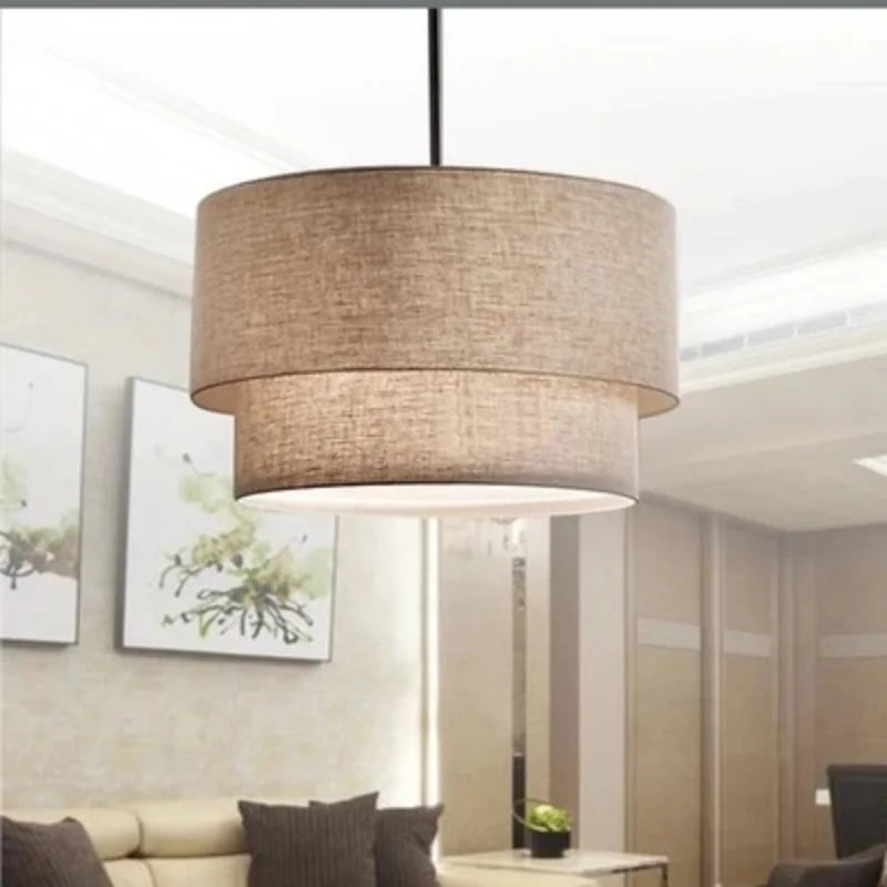 LinenForm Taklampa – Minimalistisk Tygpendel i Modern Design Hemnix