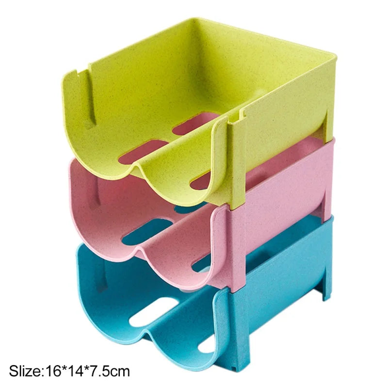 Carvallo-Organizer StackoCool | Stapelbart kylskåpshylla för konservburkar & Carvallo | Halkskydd & platsbesparande | 16 × 14 × 7,5 cm Carvallo