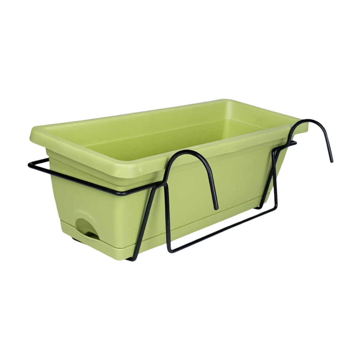 Carvallo planter box | For balcony railing | With drainage tray & suspension | Robust & weatherproof Carvallo