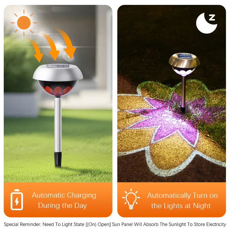 Carvallo Trädgårdsbelysning Sol | LED med intelligent ljusstyrning | Två installationsmetoder | Vitt ljus 6500K | 600 mAh batteri Carvallo