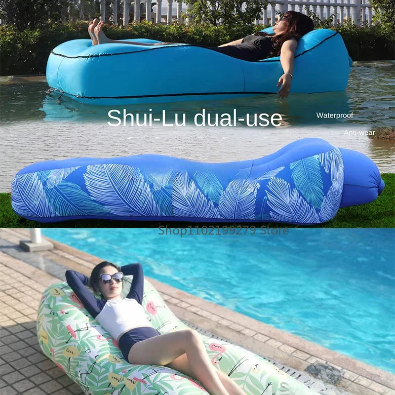 Carvallo AirLounge Uppblåsbart Utomhus-soffa & Luft-säng 190 × 90 × 40 cm – bärbar & vattentät Carvallo