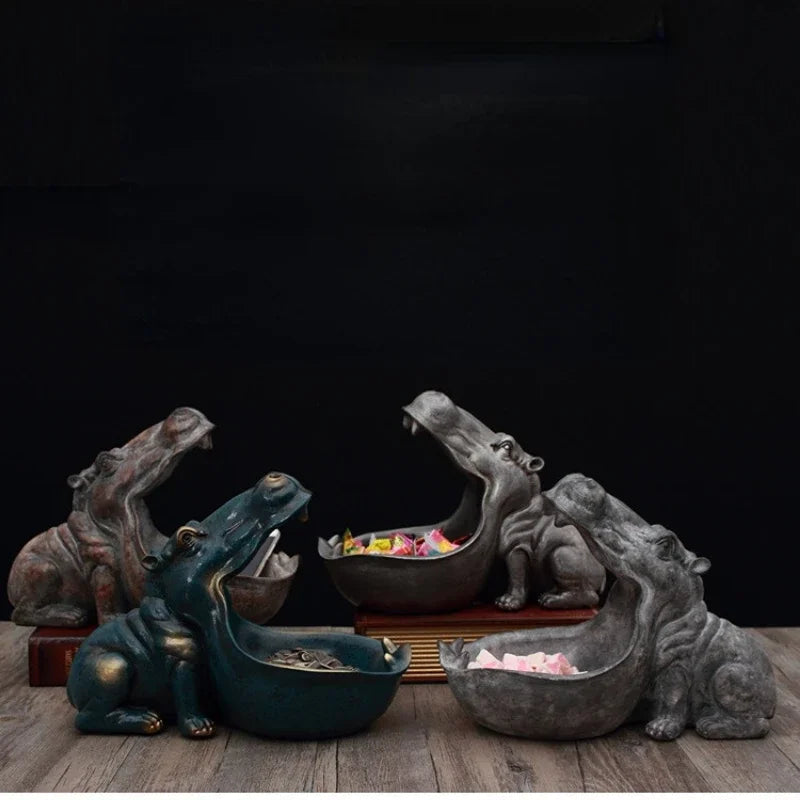 Charmig flodhästförvaringsfigur — Snygg förvaringsanordning för nycklar, mynt och småsaker MILA Sverige