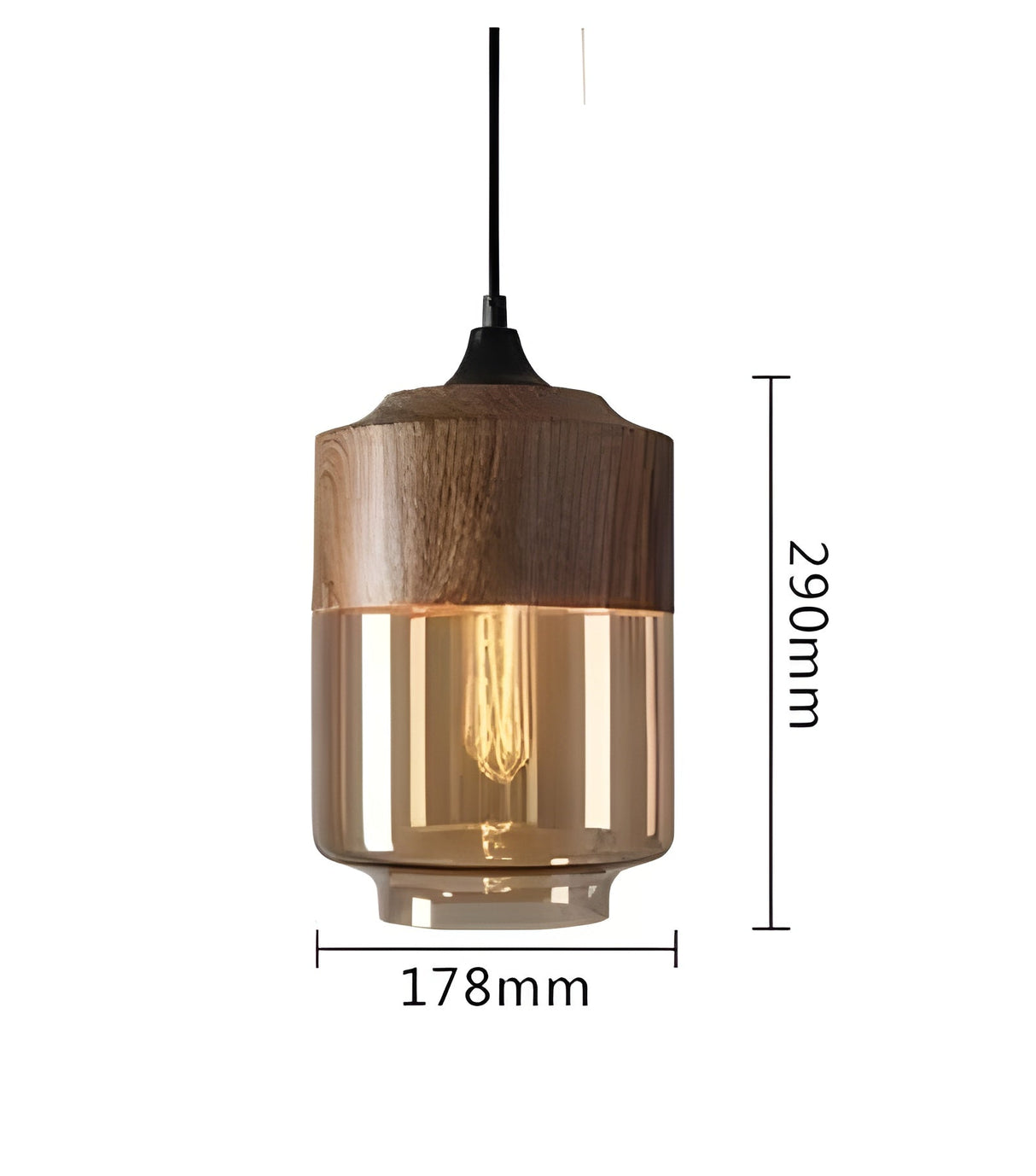 RusticLuxe Light - Vintage Hänglampa gjord av Trä Carvallo