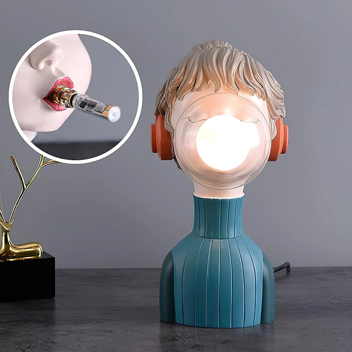 Exklusiv Bubble Gum Girl LED-lampa - Unik dekorativ belysning för moderna interiörer Carvallo