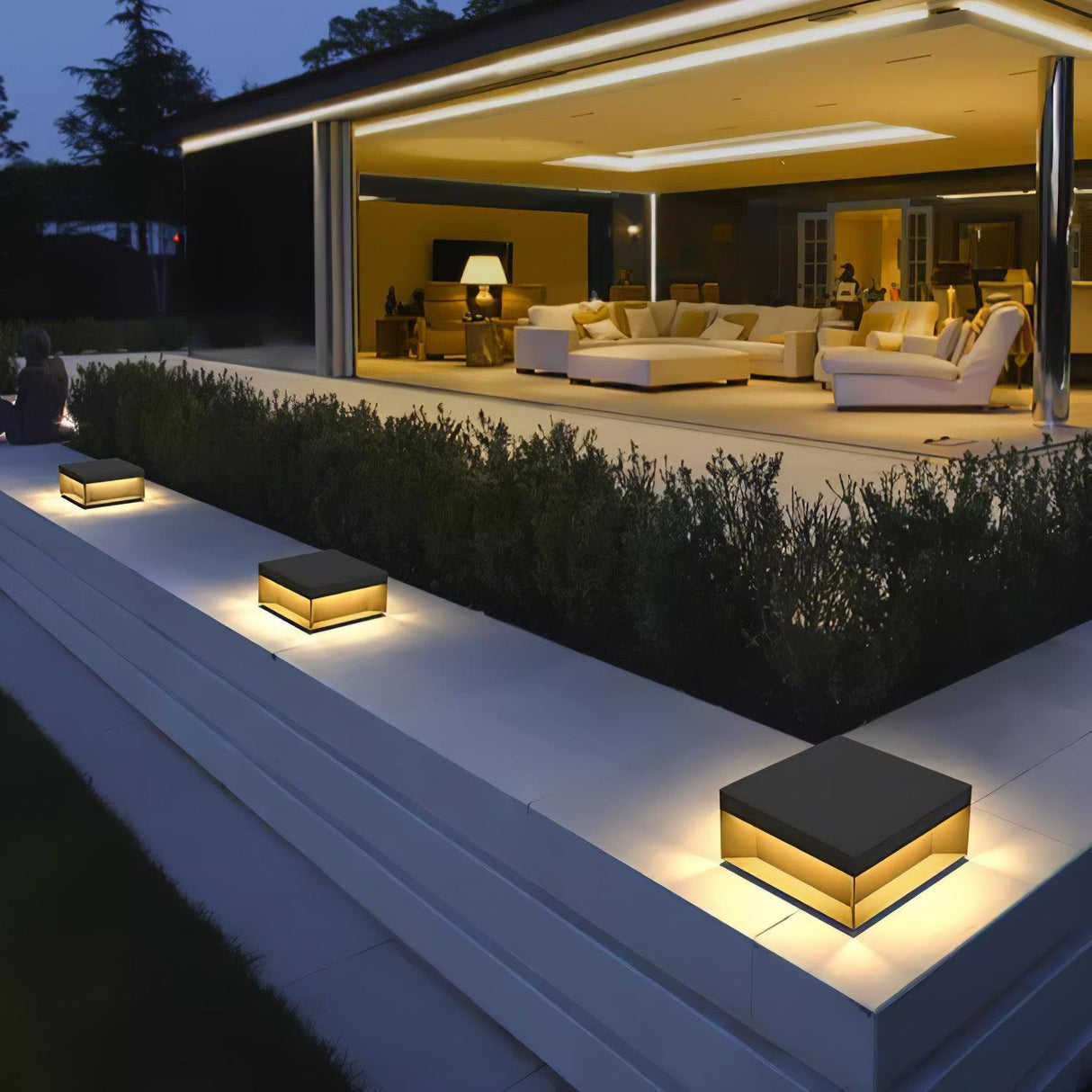 Matt svart ram sol utomhus postlampa Carvallo