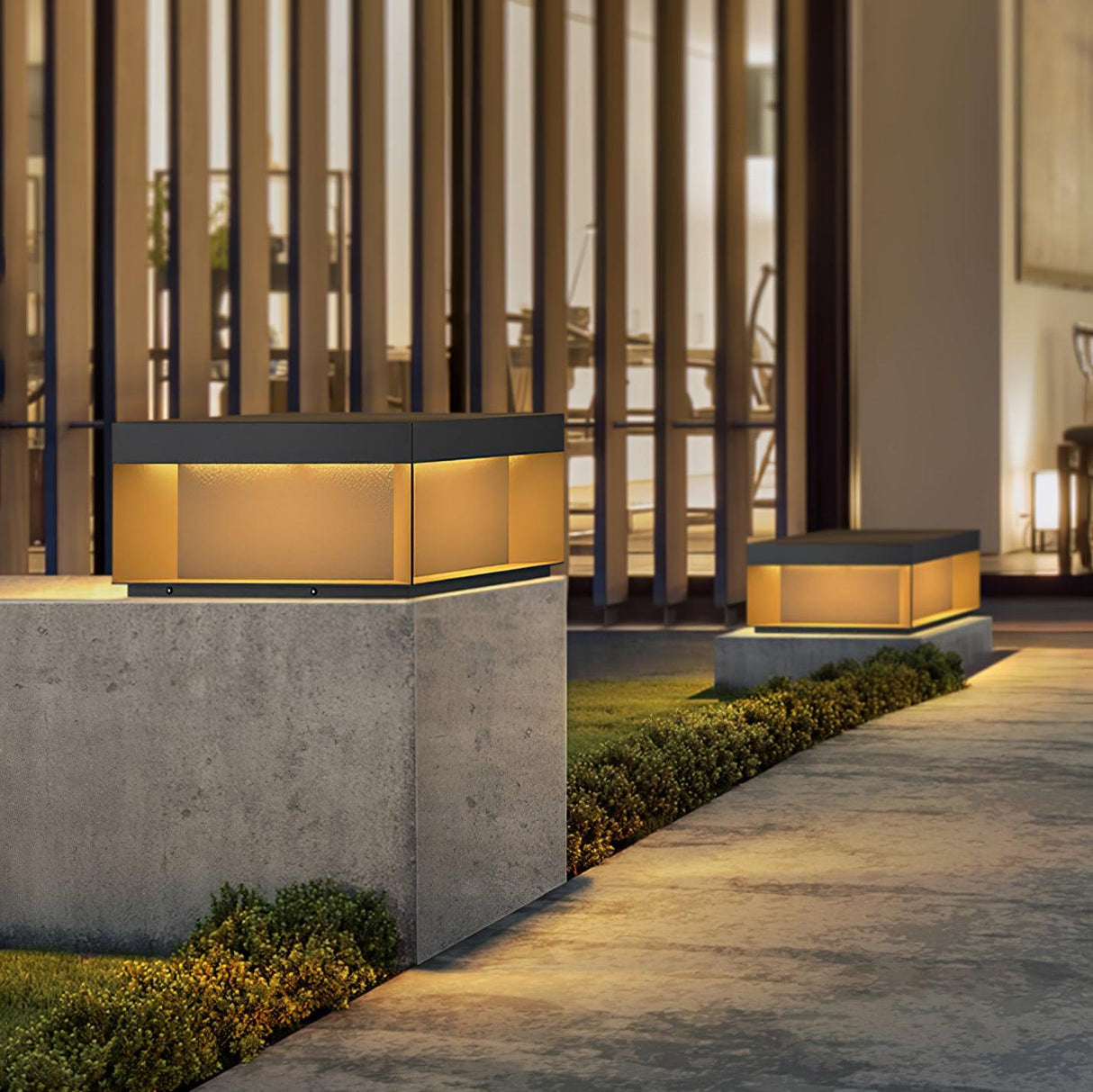 Matt svart ram sol utomhus postlampa Carvallo