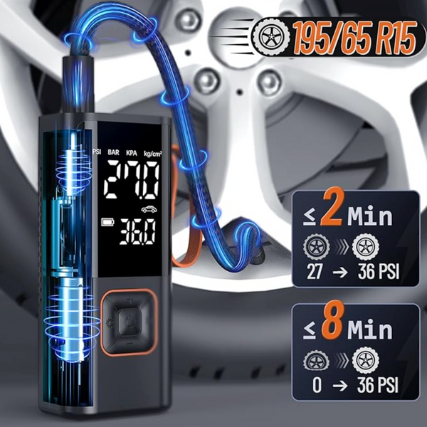 Trådlös Bärbar Luftkompressor för Bil, Motorcykel, Cykel & Boll Carvallo