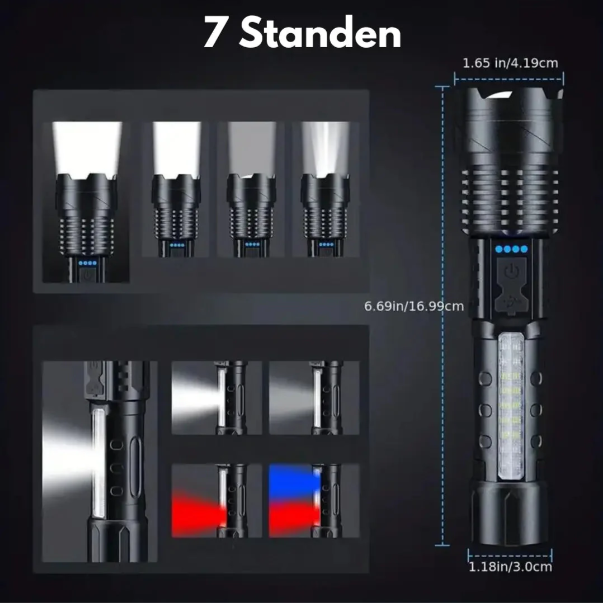 Högpresterande militärficklampa med 5000 lumen Carvallo