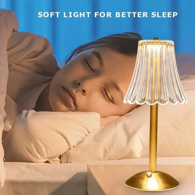 Trådlus kristallbordslampa med dimmerfunktion Carvallo