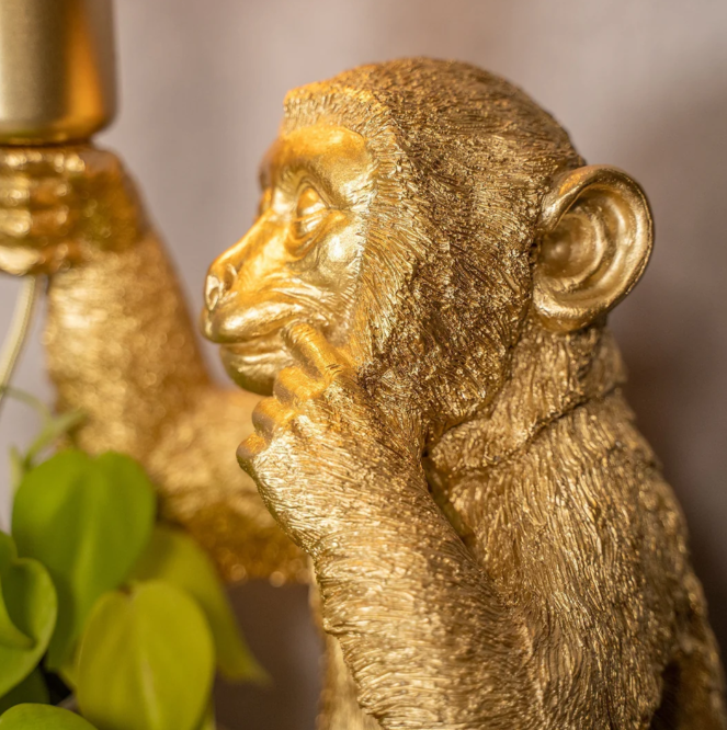 Elegant Guld Apa Blomkruka Lampa Carvallo