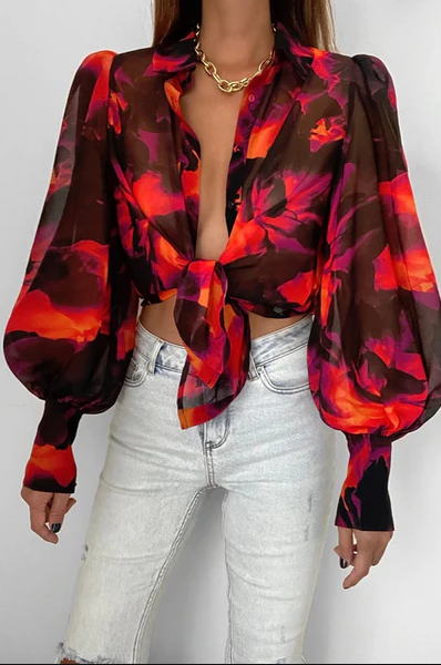 Dam Blus Elegant Stretchmaterial för Vardags- och Festbruk Hemnix