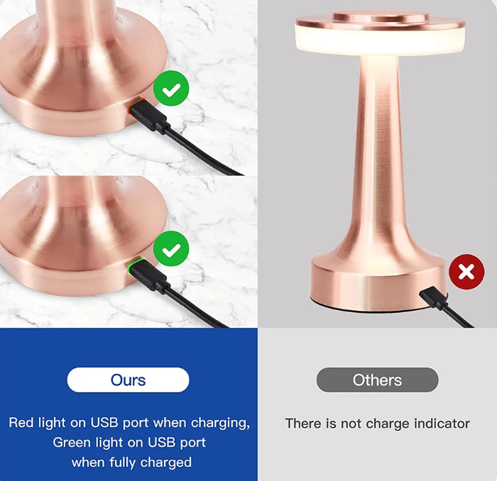 Tidlös Trådlös LED-Bordslampa Carvallo