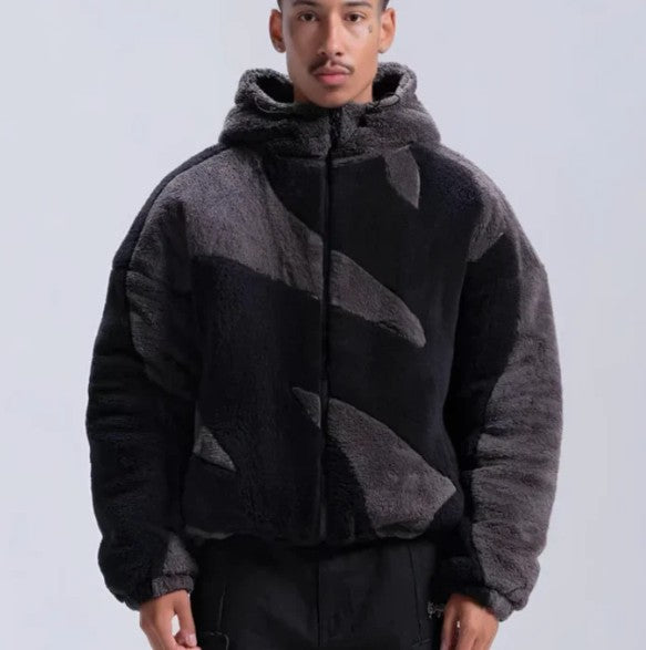 Herrjacka Vinter Lammull Med Dragkedja Hemnix