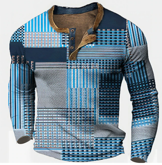 Herr Tröja Våffelstruktur Italiensk Design 100% Bomull Bellasverige