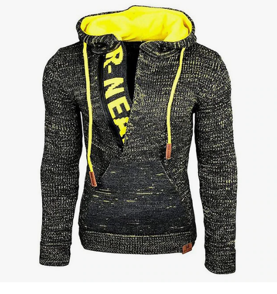 Herr Tröja Vintage Stil Varm Akryl-Herrtröjor-Hemnix-Gul-S-Hemnix