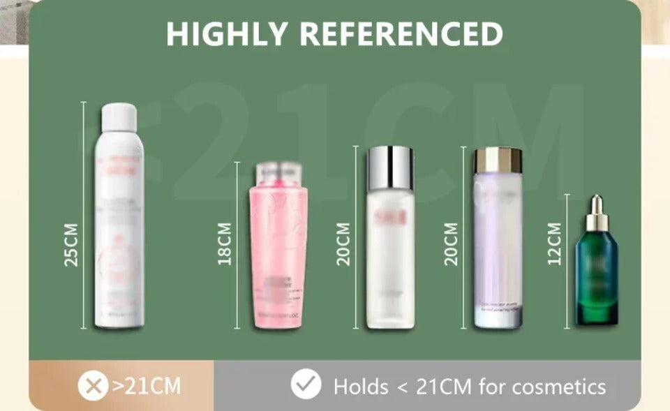 Transparent Desktop Makeup Organizer – Stort kapacitet dammavvisande smycke- och kosmetikaförvaringslåda Carvallo