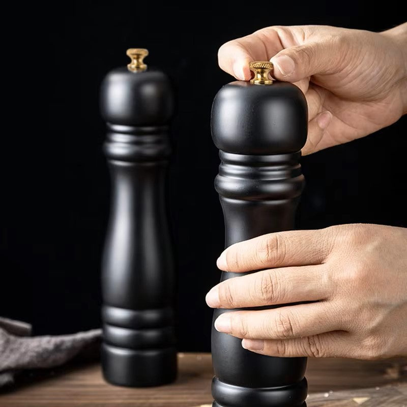 Salt- och pepparkvarnset – Manuell kryddkvarn i trä med keramiskt malsystem & justerbar malgrad Carvallo