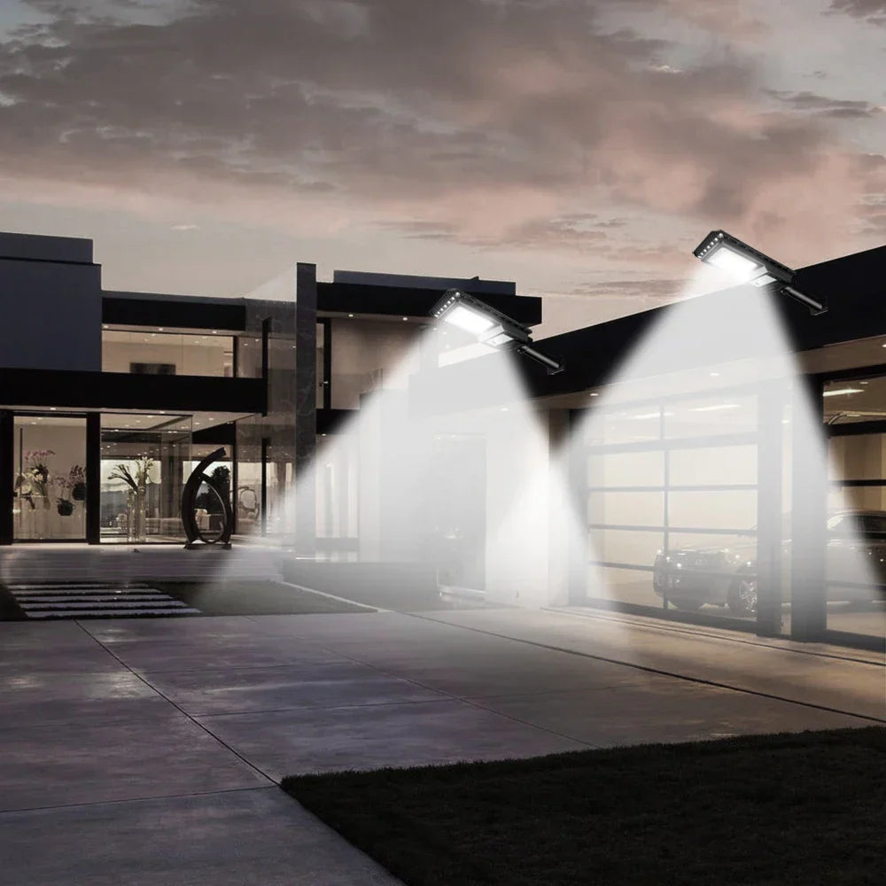 Carvallo MaxBright | 156 LED Solargatubelysning | Rörelse.sensor | 80W med 2000 mAh batteri Carvallo