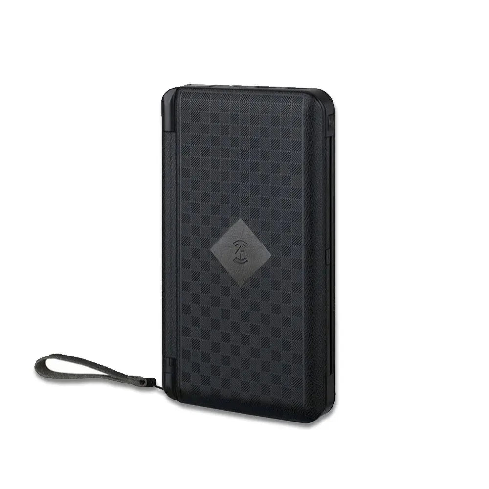 Carvallo Powerbank VoltMate Flip 15W | 10.000/20.000mAh | Trådlös Qi-laddning | Solpanel hopfällbar | Vattentålig & Stöttålig Carvallo